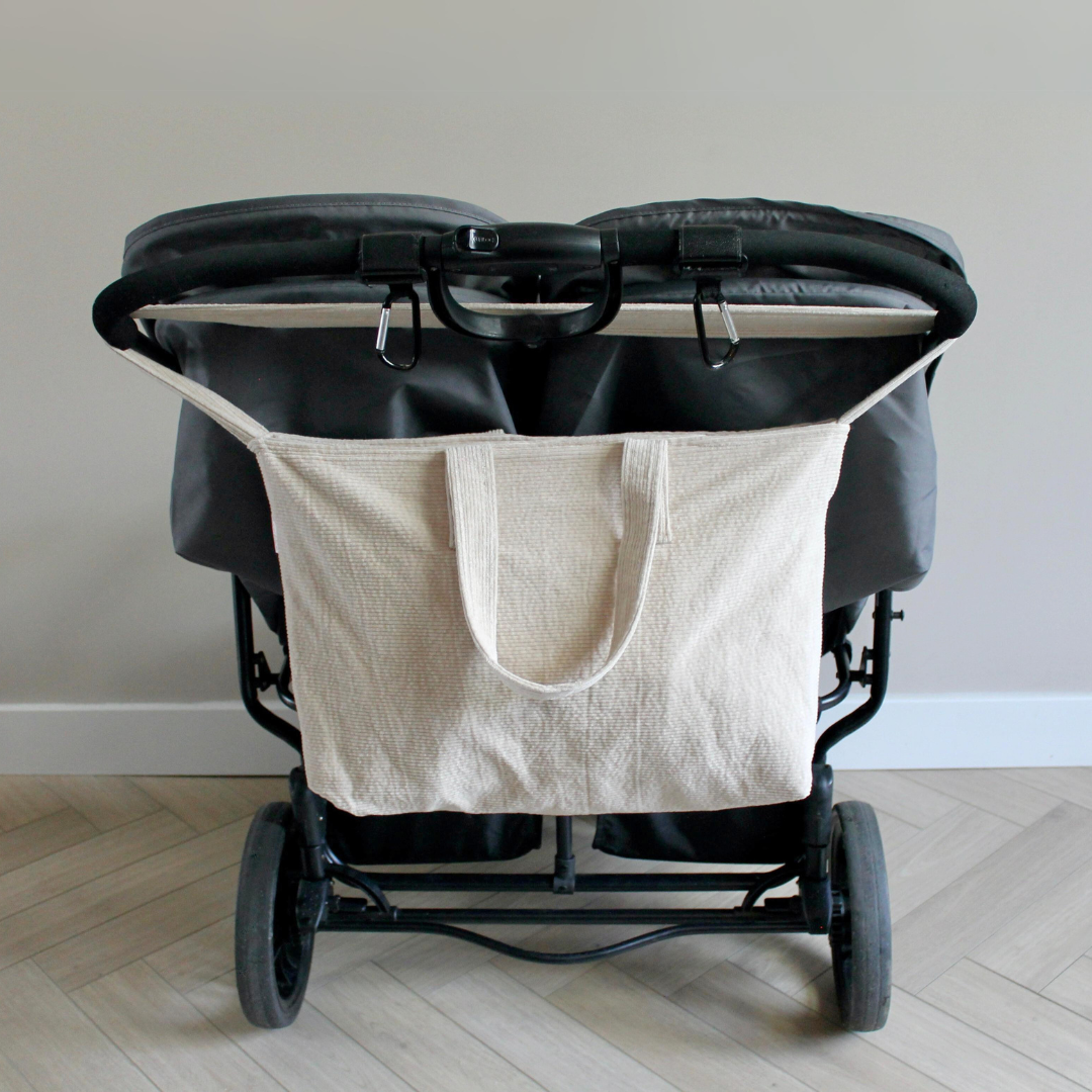 Luiertas voor kinderwagen, grote luiertas van PU-leer, waterdichte mama-tas, luiertas met grote inhoud, melkfleshouder, Zwart, riferimento alla descrizione